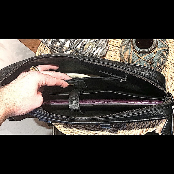 Exotic Crocodile Skinned Bag Dyed Blue Used - Picture 4 of 8